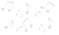 Musical background with notes and symbols, black and white, seamless pattern Royalty Free Stock Photo